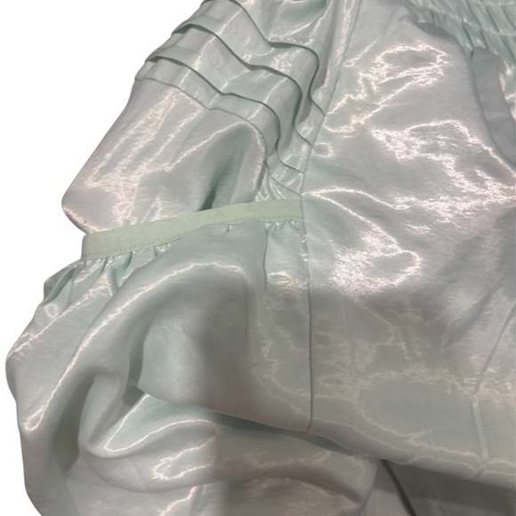 Shiny Mint Green Lounge Shorts Elastic Waistband Pockets Casual Comfy - Picture 3 of 4